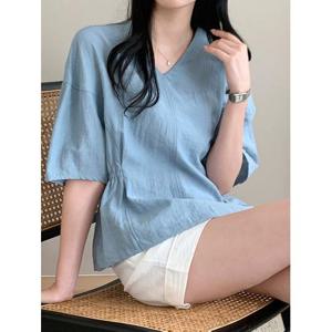 [카라]KARRA 쿨와이드셔링블라우스_A5M0841