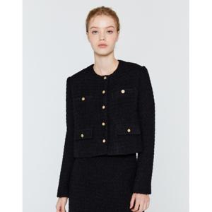 질스튜어트 뉴욕 여성 24FW 블랙 포켓 울혼방 트위드자켓 WJJA4D760BK