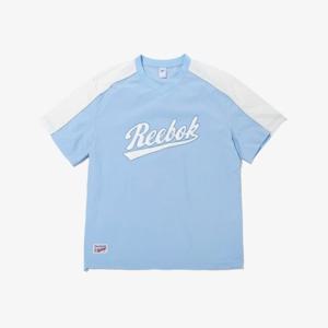 [리복] 뉴베이직 레터링 반팔 피스테 - 블루 RETS5EM60B1