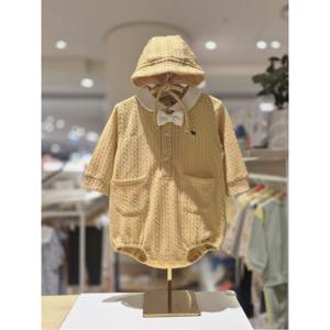 블루독베이비 10 25FW가을신상 (YE) 니트라이크 바디수트 B (145A1360409)