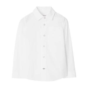 BURBERRY KIDS White Shirt with Classic Collar in Stretch Cotton Boy 8092514A1464
