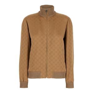 GUCCI Beige High Neck Sweatshirt with GG Motif in Viscose Woman 792383XJGSE2603