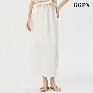 [GGPX]린넨 A라인 롱 스커트 (GOBWH004D)