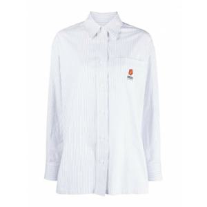 [KENZO] 여성 셔츠 자수 로고 핀스트라이프 FD52CH0919LL77 Blue /8