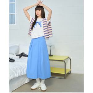 플라스틱아일랜드 (PR2WS364) [C]턱 디테일 롱 스커트