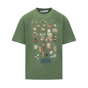 JW앤더슨 반팔 티셔츠 JT0273PG1551560 FOREST GREEN DOM