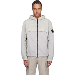 25 SS 스톤아일랜드 남성 그레이 크링클랩스 R NY 재킷 251828M180081