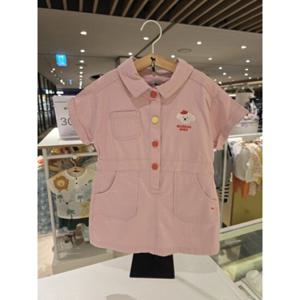 [블루독베이비] 25 SS(핑크)도기 린넨혼방 드레스(4531440005) 백일 돌 선물  유아 여름 원피스 이모