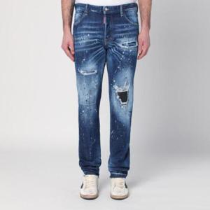 DSQUARED2 찢어짐과 얼룩이 있는 퇴색된 청바지 S74LB1635S30872/Q_DSQUA-470