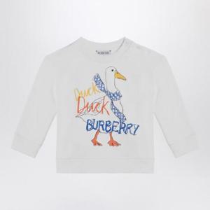 BURBERRY 로고 프린트가 있는 흰색 스웨트셔츠 8089551136771/XH_BURBE-A1464