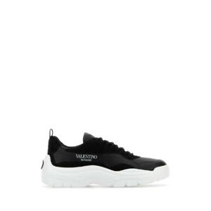 VALENTINO GARAVANI Black leather and suede Gumboy sneakers 7Y2S0B17VRN 0NO