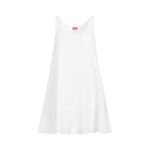 여성 Kenzo Broderie 민소매 미니 원피스 02BLANCCASSE