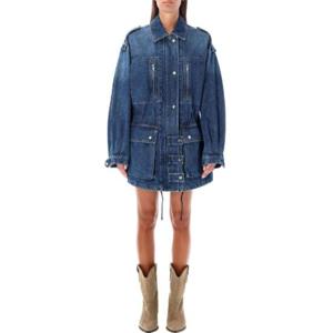 Isabel 마랑 에뚜왈 Joanna 드로스트링 밑단 데님 재킷 VE0358FAB3H02E BLUE TP942458655