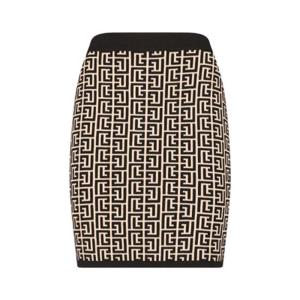 Balmain 모노그램 니트 스커트 AF1LB005KB02 GFE TP935385749
