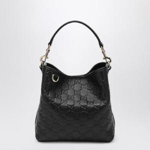 GUCCI GG Emblem small black bucket bag 815118AAFDV/R_GUC-1000