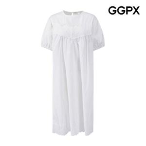 [GGPX] 플라워 펀칭 레이스 반팔 원피스 (GP6OP039F)
