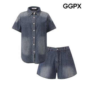 [GGPX] 빈티지 데님 셔츠 투피스 (GP6ST014F)