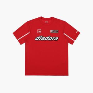 디아도라반팔티 KQJ D3321LRS10RDS 피트크루 레이싱무드 와펜 반팔 티셔츠 RED