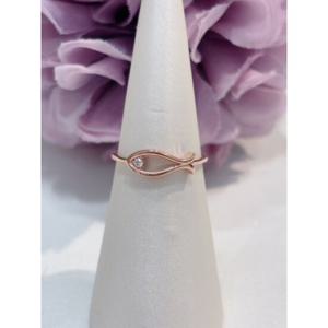 로이드 물고기 행운 탄생석 심플라인 14KGOLD 반지 LRS25038G