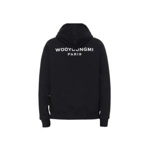 우영미 코튼 화이트 백로고 후드 블랙   22FW W223TS31723B