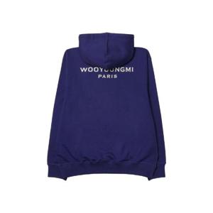 우영미 코튼 백로고 후드 티셔츠 네이비   24SS W241TS37739N
