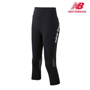 뉴발란스레깅스 XQS NBNS92W652-19 WOMEN 하이웨스트 워터 7.5부 커브 레터 레깅스