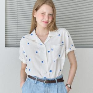 [아워호프] Margaret Embroidery Linen Shirt - White [H25SM3-SH01-WHI]
