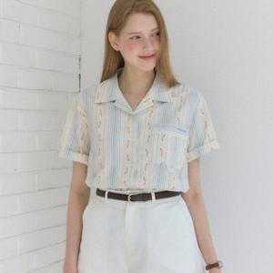 [아워호프] Ansley Flower Shirt - White [H25SM3-SH02-WHI]