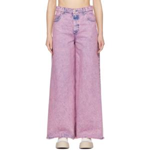 25 SS 마르니 여성 핑크 플레어 핏 데님 진 241379F069005