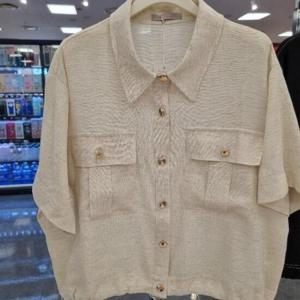 라티움 HC34 여름 린넨 투포켓 밑단 스트링 숏 자켓 T2523jk04