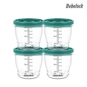 [베베락]엘파 이유식 밀폐용기 180ml 민트그린(4P)