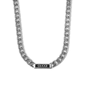 구찌 Sterling silver enamel tag necklace 701624J8410 TP717438866
