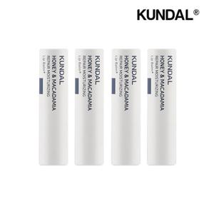 쿤달 쿤달 허니 앤 마카다미아 리페어 모이스처 라이징 립밤 무향 3.6g x4개