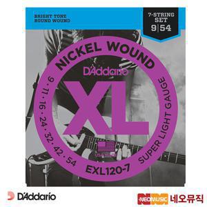 네오뮤직 다다리오 일렉기타스트링 DADDARIO EXL120-7 / 7현