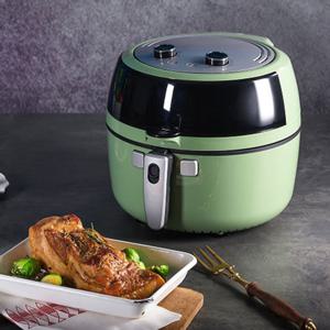 시메오 패밀리 에어프라이어 DK-20GRN (6L. 올리브그린, 투명창, 고성능 열 순환 시스템, 접이식 손잡이)