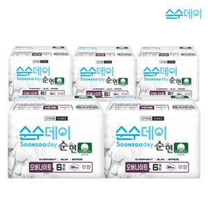 순수데이 순수데이 순면 오버나이트 6p x 5팩/국내생산