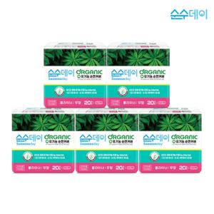 순수데이 순수데이 오가닉 롱팬티라이너 20p x 5팩/유기농생리대/국내생산