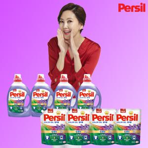 퍼실 컬러젤 라벤더 플러스 2.7L x 4통 + 1.8리터 x 4팩 + 버넬 1통