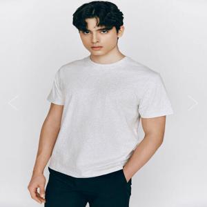 지오다노반팔 남성반팔 레이어드 남자티셔츠 라운드 무지 흰색면티 025530