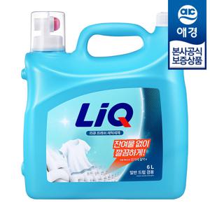 [애경][비밀] 리큐 프레쉬 일반드럼겸용 액체세제 6L x1개