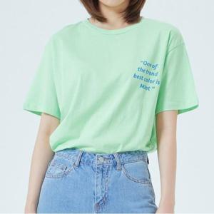 [미쏘]박스핏 왼쪽가슴+등판 레터티셔츠(MIWHWA741C)