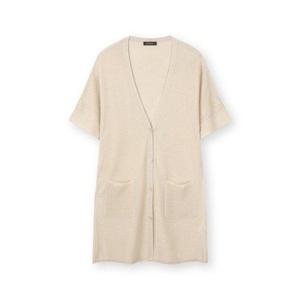 갤러리아_볼륨 소프트 브이넥 반팔 니트 가디건 (LC280-CD1C-BE)