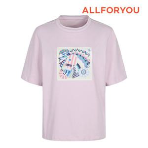 [올포유][올포유]여성 원포인트 라운드 반팔 티셔츠 ALTRM4241-607