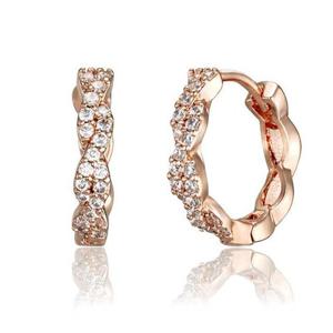 [가이거] 18K 큐빅꼬임 원터치 귀걸이(gold pin) GI8KPEE060