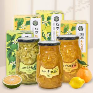 [제주과일청] 제주특산 유자차 한라봉차 레몬차,뎅유지차, 청귤청 2.2kg
