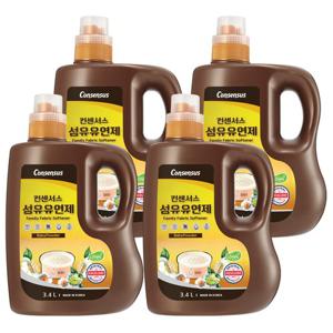 컨센서스 표준형 순한 섬유유연제 베이비파우더 3.4L x4개