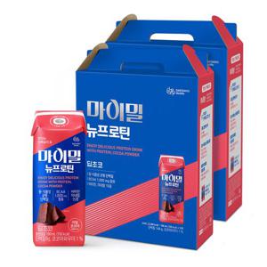 [대상웰라이프]마이밀 마시는 뉴프로틴 딥초코맛 (190mlx16팩), 2박스 (총 32팩)