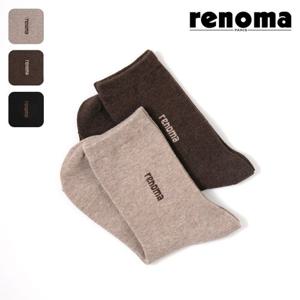 [레노마] 여성 베이직 무지 중목 양말 RM2607 3족 세트