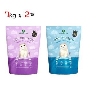 네츄럴코어 에코솔루션 7kg x 2개 벤토나이트 고양이모래