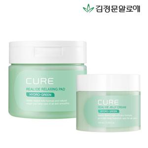 [김정문알로에] 큐어 릴렉스 토너패드 60매+젤리크림 100ml